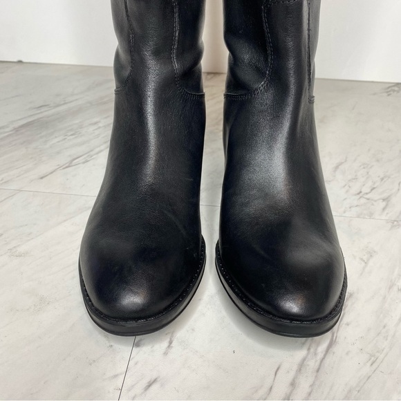 New! Sam Edelman Penny Black Leather Wide Calf Riding Boot 6M - Picture 9 of 12